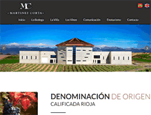 Tablet Screenshot of bodegasmartinezcorta.com